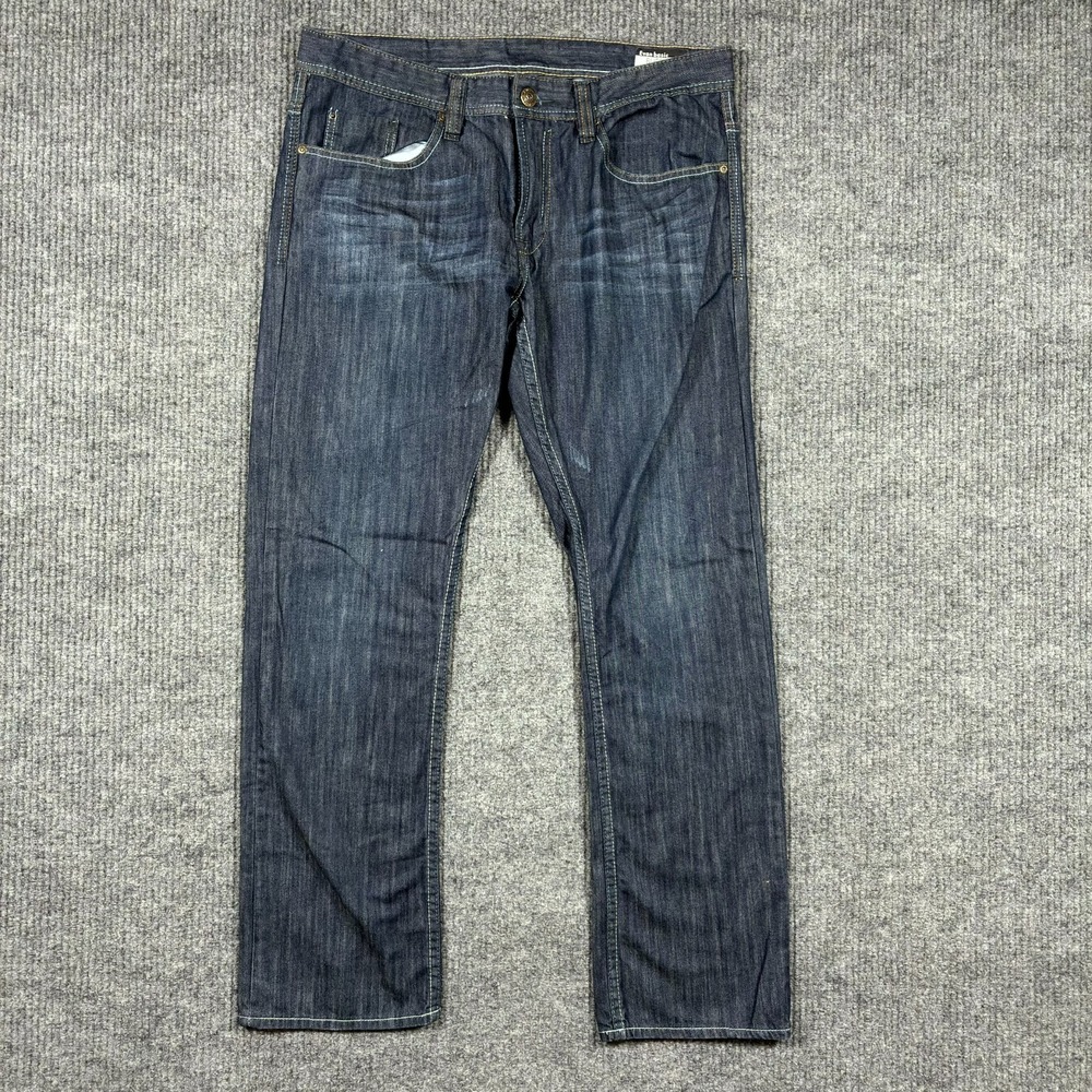 Buffalo David Bitton Evan Basic Mens Jeans Size 33 Blue Denim 100% Cotton Slim